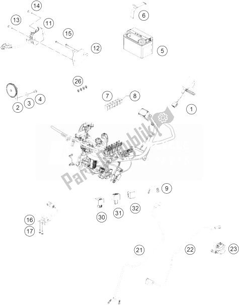 Wszystkie części do Wi? Zka Przewodów KTM RC 390 White ABS B D 14 Europe 2014