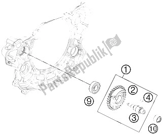 All parts for the Balancer Shaft of the KTM 450 EXC Europe 2012