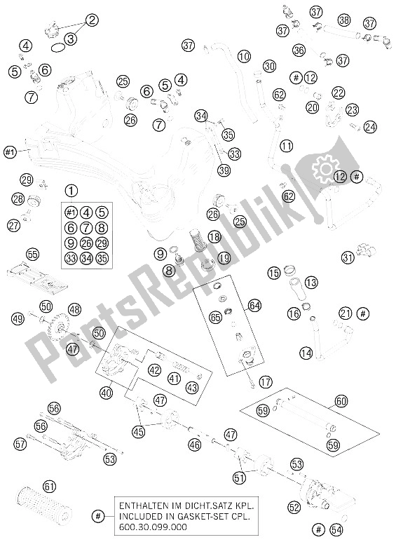 Tutte le parti per il Sistema Di Lubrificazione del KTM 990 Super Duke Black Australia United Kingdom 2011