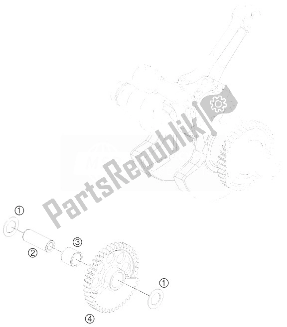 Todas las partes para Eje Equilibrador de KTM 1190 RC8 R White France 2014