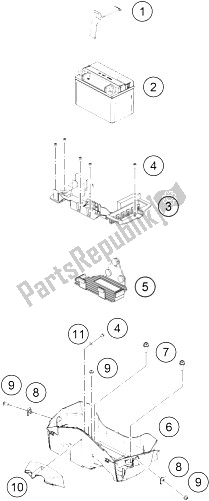 Toutes les pièces pour le Batterie du KTM RC 250 White ABS B D 16 Europe 2016