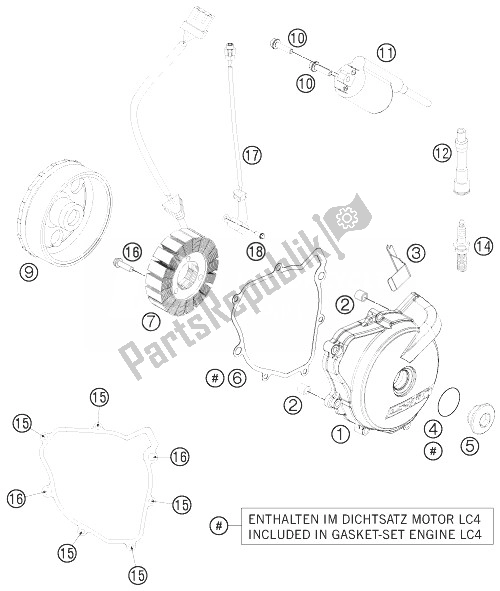 All parts for the Ignition System of the KTM 690 Enduro R USA 2013