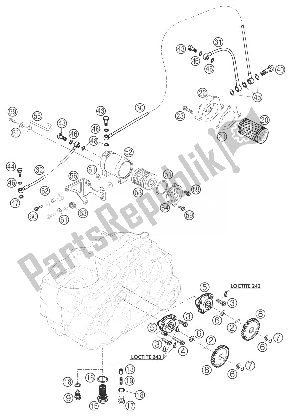 Toutes les pièces pour le Système De Lubrification 625 Sxc du KTM 625 SXC Europe 2003