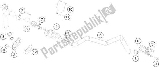 All parts for the Secondary Air System Sas of the KTM 1190 ADV ABS Grey WES France 2014