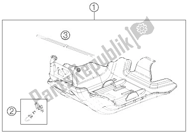 All parts for the Engine Guard of the KTM 250 EXC F Australia 2016