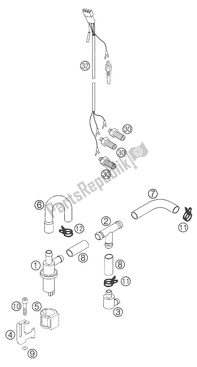 All parts for the Epc 640 Lc4 of the KTM 640 LC4 Enduro Orange Europe 2005