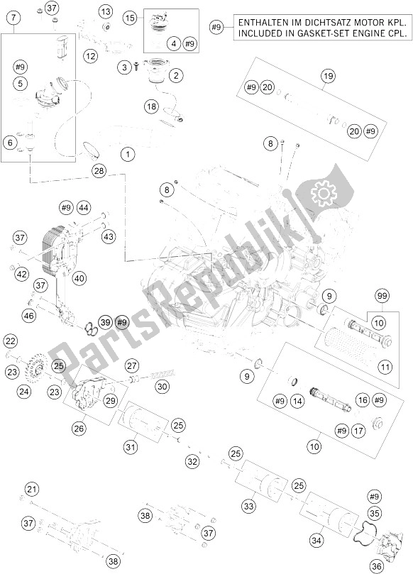 Todas las partes para Sistema De Lubricación de KTM 1190 Adventure R ABS USA 2015