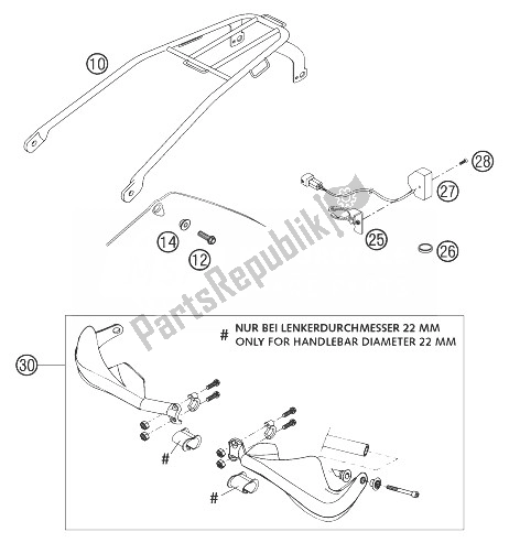 All parts for the Accessories 125-300 of the KTM 250 EXC Europe 2003