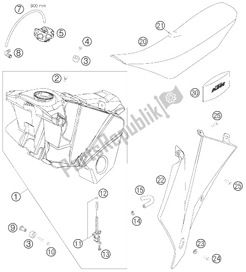 All parts for the Tank, Seat, Cover of the KTM 450 XC G Racing USA 2006