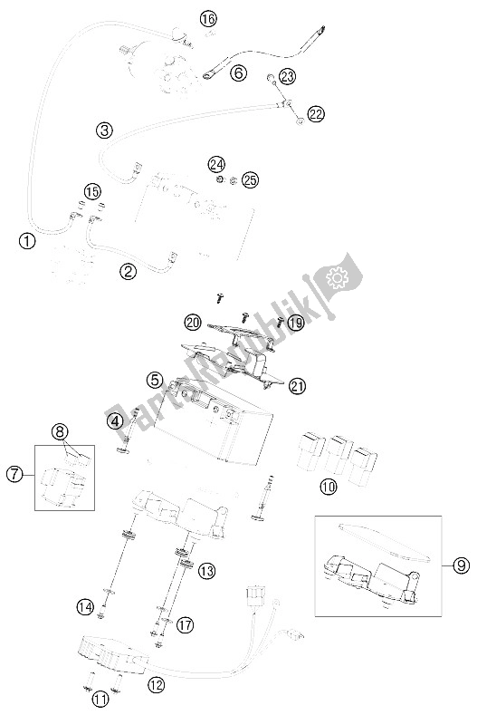 Wszystkie części do Bateria KTM 690 Duke Black Europe 2011