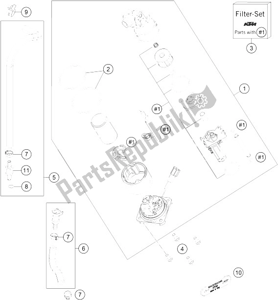 Wszystkie części do Pompa Paliwowa KTM 1290 Super Adventure WH ABS 15 Australia 2015