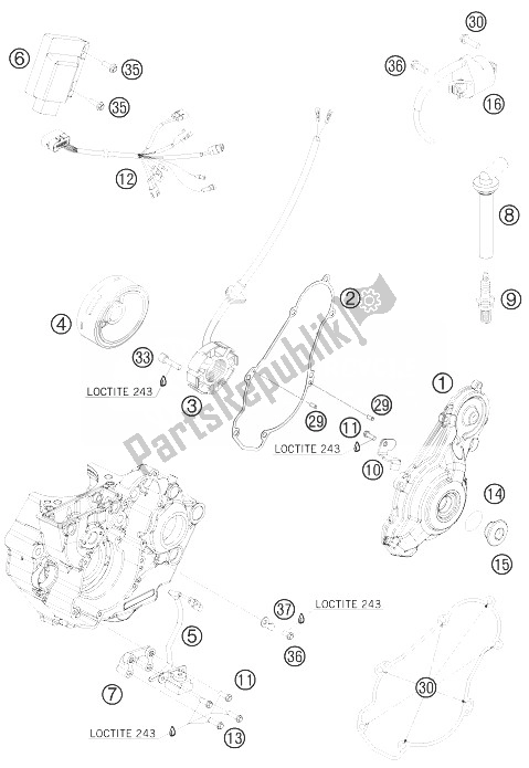 Todas las partes para Sistema De Encendido de KTM 450 SX F USA 2010