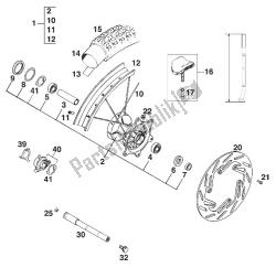 roue avant 125-360 exc, par exemple '96