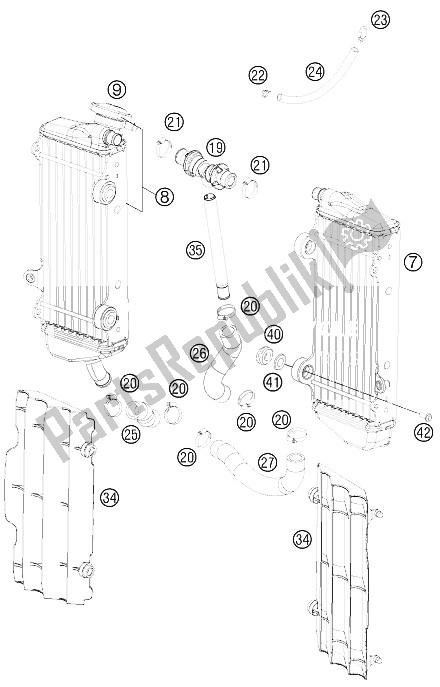 Todas las partes para Sistema De Refrigeración de KTM 450 SX F Europe 2012