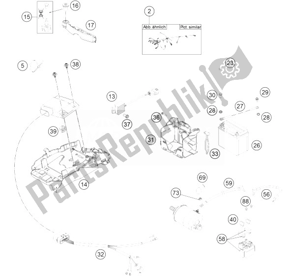 All parts for the Wiring Harness of the KTM 200 XC W USA 2014