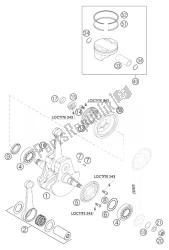 albero motore, pistone 450/525 sx