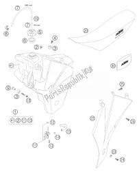 zbiornik paliwa, siedzenie, pokrowiec 450 sms