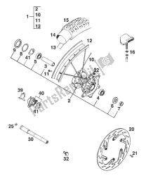 roue avant 125-550 exc, par exemple '95