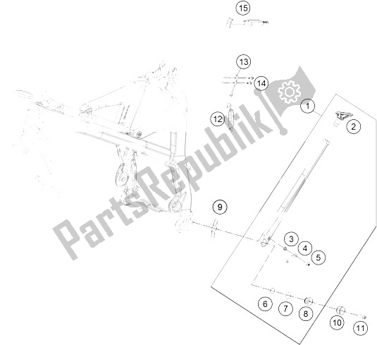 All parts for the Side Stand of the KTM Freeride E SM Europe 0 2016