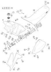 tanque de combustible, asiento, tapa 660 smc