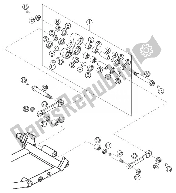 Todas las partes para Palanca Profesional Que Une Lc4 99 de KTM 400 LC4 R Europe 1999