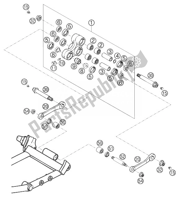 All parts for the Pro Lever Linking Lc4 ? 99 of the KTM 620 LC 4 Competition Europe 1999