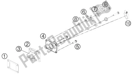 All parts for the Reed Valve Case of the KTM 50 SX Mini Europe 2014