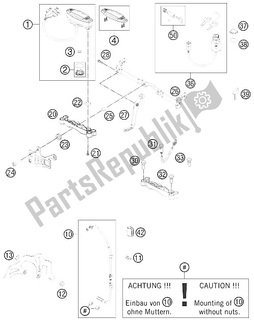 Todas las partes para Instrumentos / Sistema De Bloqueo de KTM 350 EXC F USA 2012