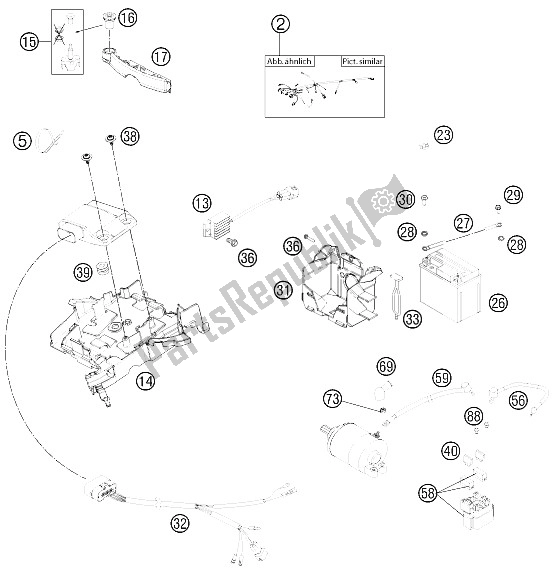 All parts for the Wiring Harness of the KTM 300 XC W USA 2012