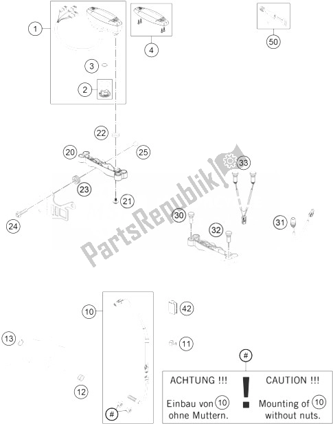 Todas las partes para Instrumentos, Sistema De Bloqueo de KTM 350 EXC F Europe 2014