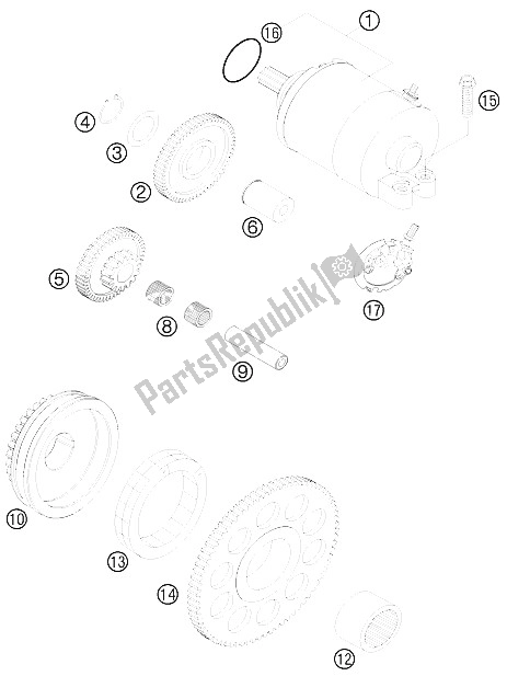 Tutte le parti per il Avviamento Elettrico del KTM 525 XC ATV Europe 2009