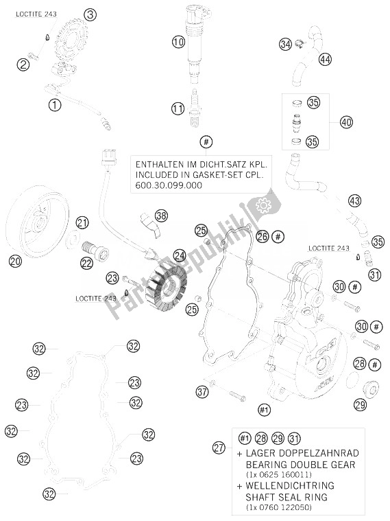 Tutte le parti per il Sistema Di Accensione del KTM 990 Supermoto R France 2010