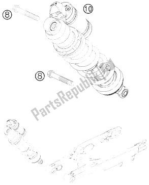 Alle onderdelen voor de Schokdemper van de KTM 450 XC W Champion Edit USA 2010