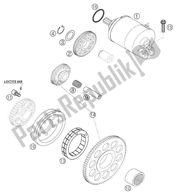 Tutte le parti per il Avviamento Elettrico 250 Exc Racing del KTM 250 EXC Racing Europe 2001
