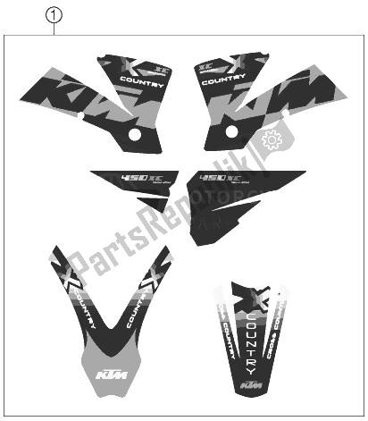 All parts for the New Parts 450 Xc Chassis of the KTM 450 XC Cross Country Europe 2004