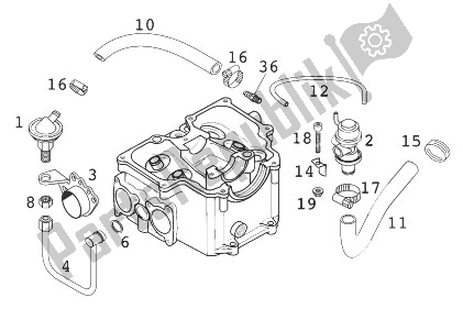 All parts for the Secondary Air System Lc4-e '98 of the KTM 640 Duke E United Kingdom 1998