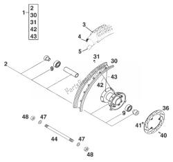 FRONT WHEEL 60/65 SX '98