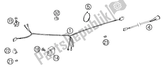 Tutte le parti per il Serie Di Cavi Exc 125-380 ? 20 del KTM 125 EXC USA 2001