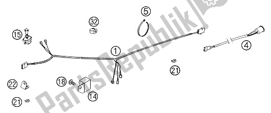 Todas las partes para Mazo De Cables Exc 125-380 ? 20 de KTM 200 MXC USA 2002