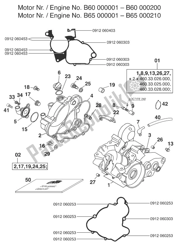 Alle onderdelen voor de Carter 60 Ccm '98 van de KTM 65 SX Europe 1998