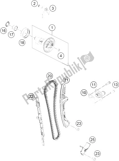 Todas las partes para Unidad De Tiempo de KTM 450 SX F Factory Edition USA 2016