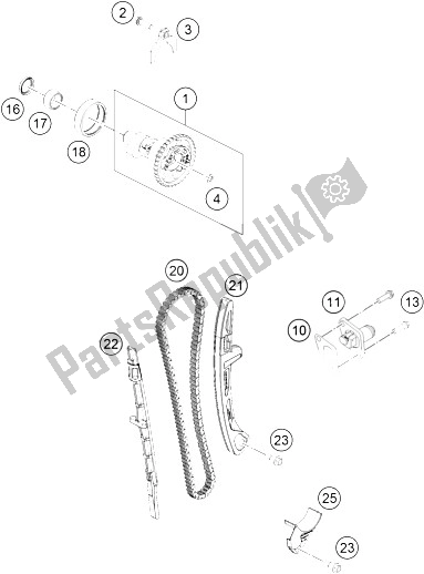 Todas las partes para Unidad De Tiempo de KTM 450 SX F USA 2016 Todas las partes para Unidad De Tiempo de KTM 450 SX F USA 2016