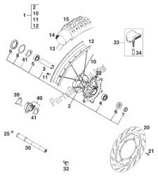 roda dianteira 400-620 rxc-e '98