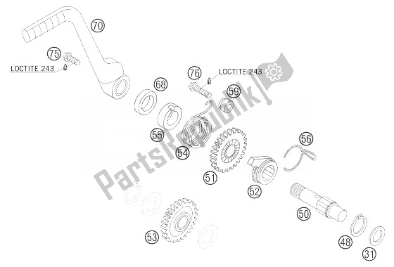 Todas las partes para Pedal De Arranque de KTM 85 SX 17 14 Europe 2007