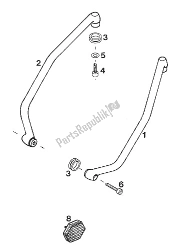 All parts for the Bracket Duke'94 of the KTM 620 Duke 37 KW 94 Europe 1994