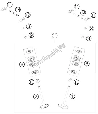 Toutes les pièces pour le Entraînement De Soupape du KTM 450 SMR Europe 2009