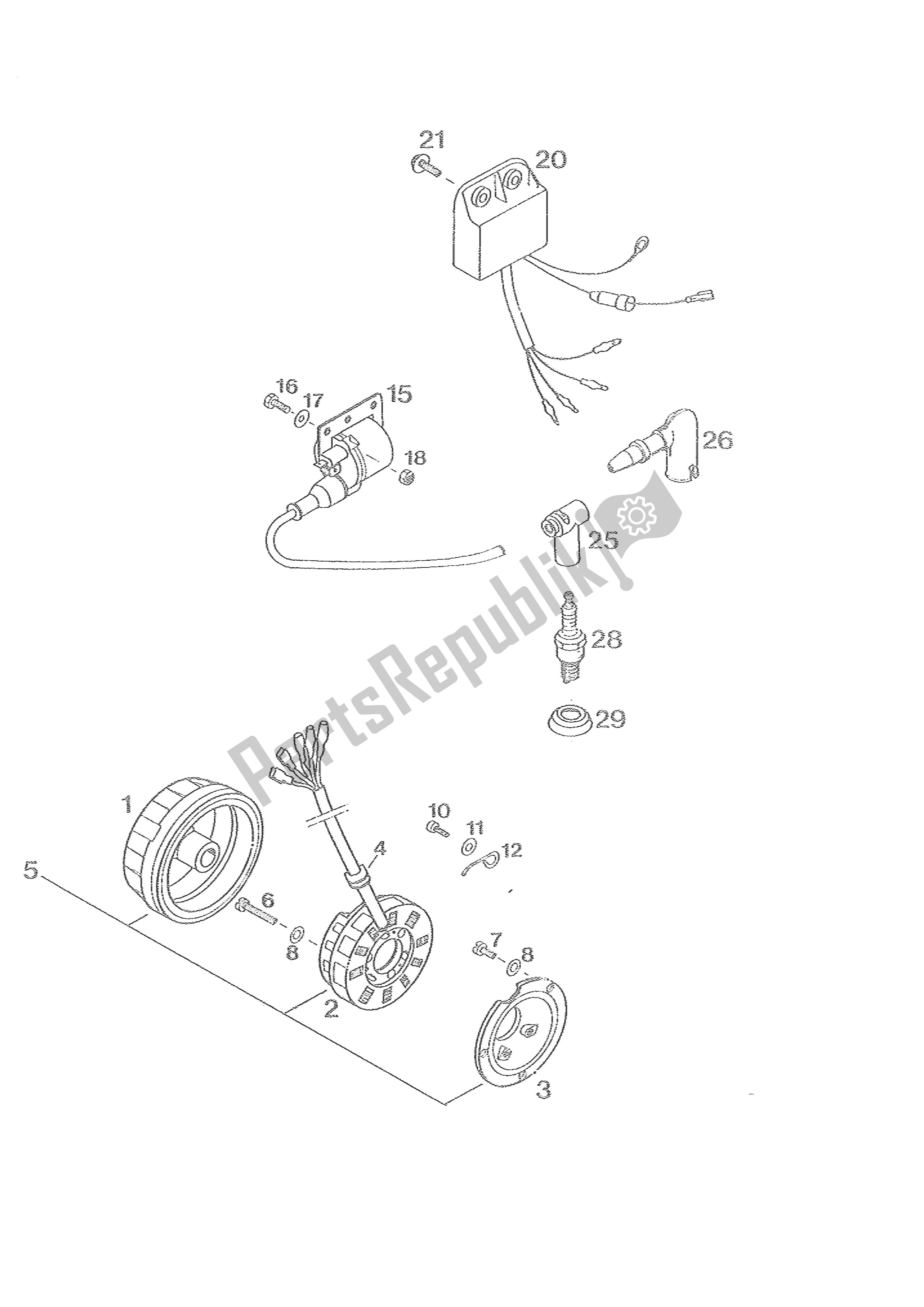 Todas las partes para Encendido Sem K11 / 60g-05? 94 de KTM 125 EXC M O Europe 1996