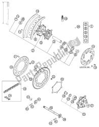 basculante de roda traseira lc4 supermoto