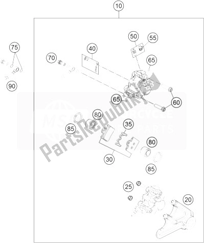 Tutte le parti per il Pinza Freno Posteriore del KTM Freeride 250 R Australia 2014