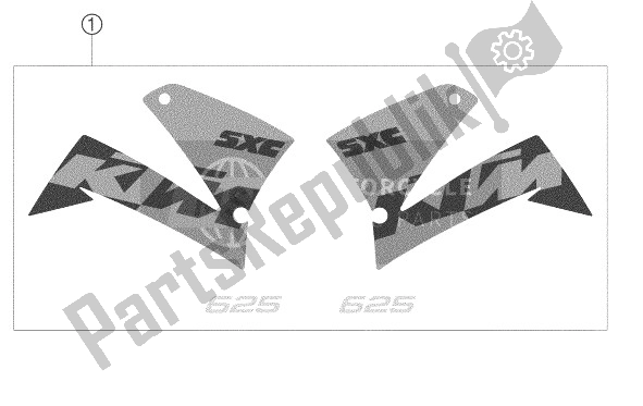 All parts for the Decal 625 Sxc of the KTM 625 SXC Europe 2003